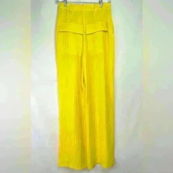 LaPointe Straight-leg Plisse Pant in Sunglow Yellow Size XSmall - Picture 5 of 16